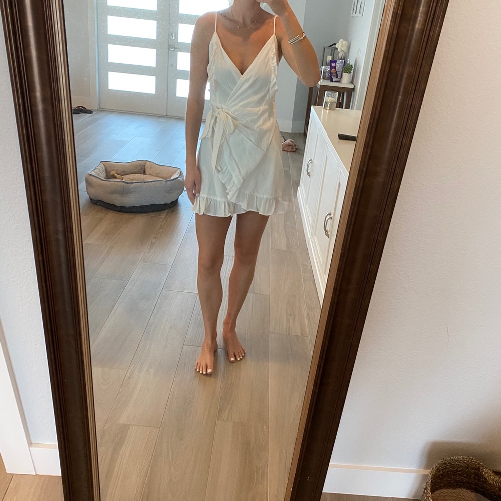 Oui oui wrap ruffle dress